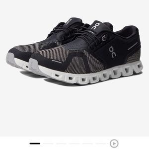On Cloud 5 combo running women’s athletic shoes black white size 7 ONcloud VGUC